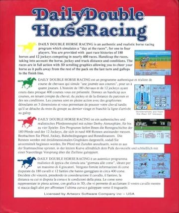 Daily Double Horse Racing box cover back